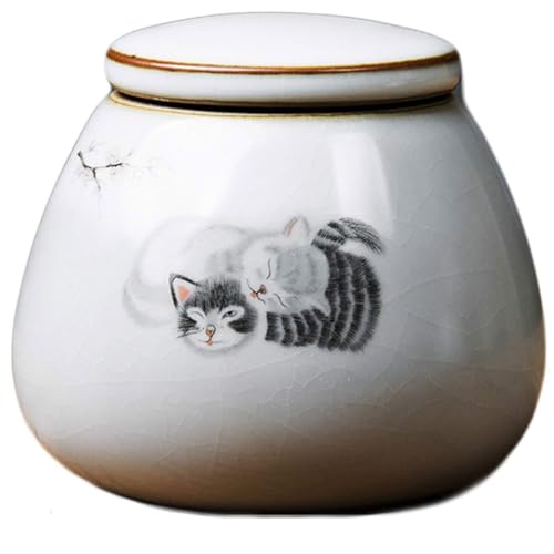 YXCMD Kleine Urne Mini-Urne Für Menschliche Asche Oder Haustiere Handgefertigte Keramik-Souvenir-Urne Mini-Beerdigungsurnen (Color : C)